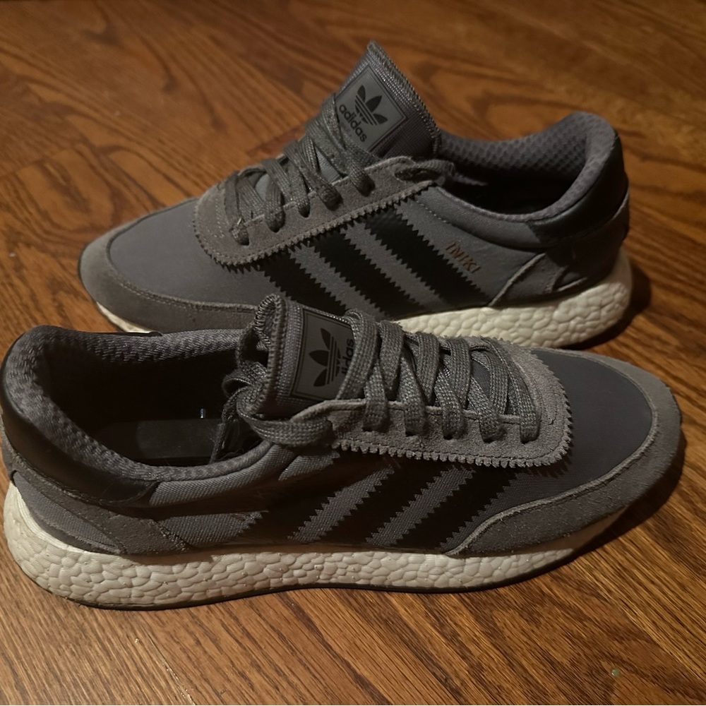 Adidas Iniki Grey Black US M 9.5